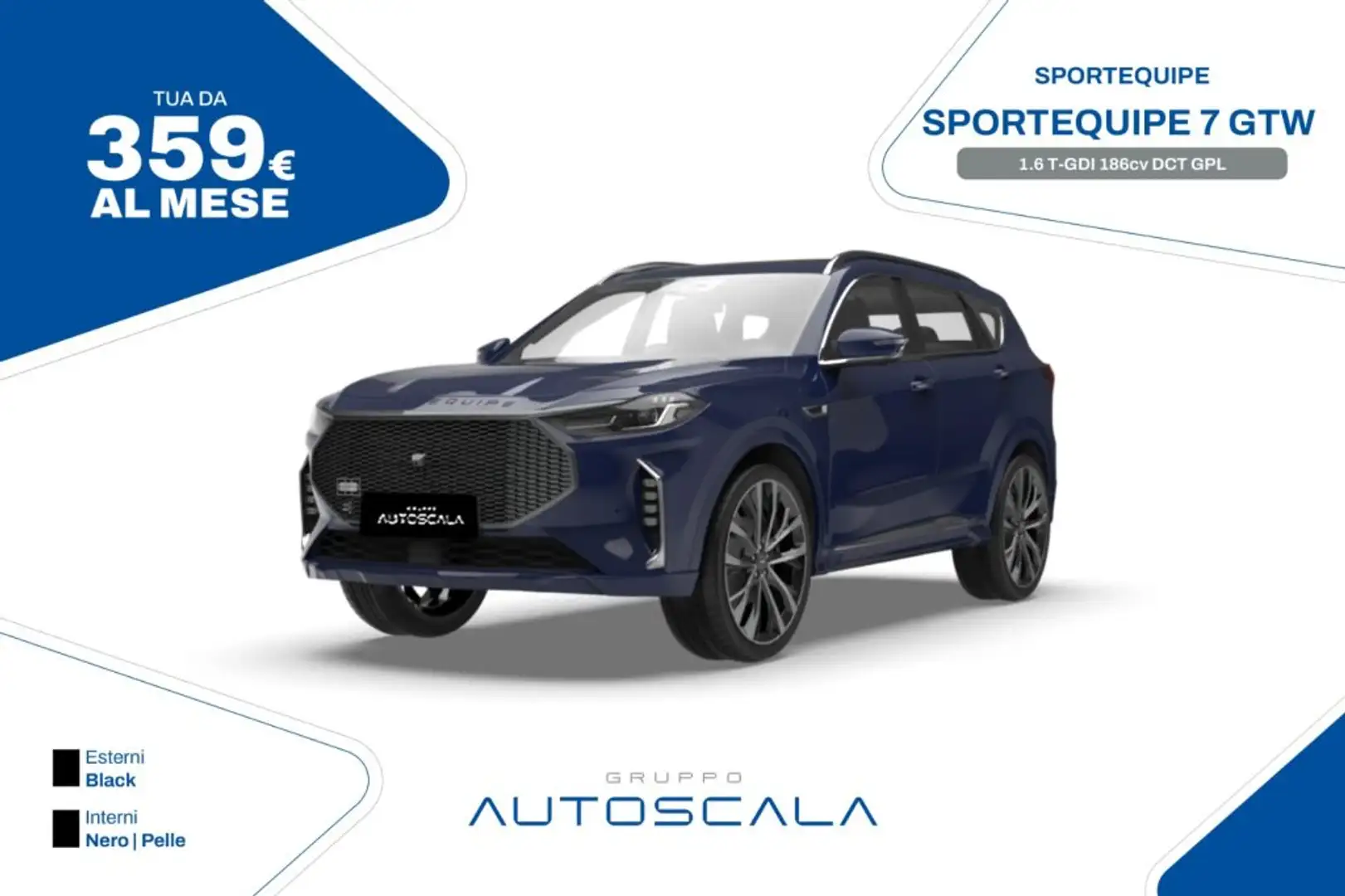 Sportequipe Sportequipe 7 GTW 1.6 T-GDI 186cv DCT GPL Blu/Azzurro - 1
