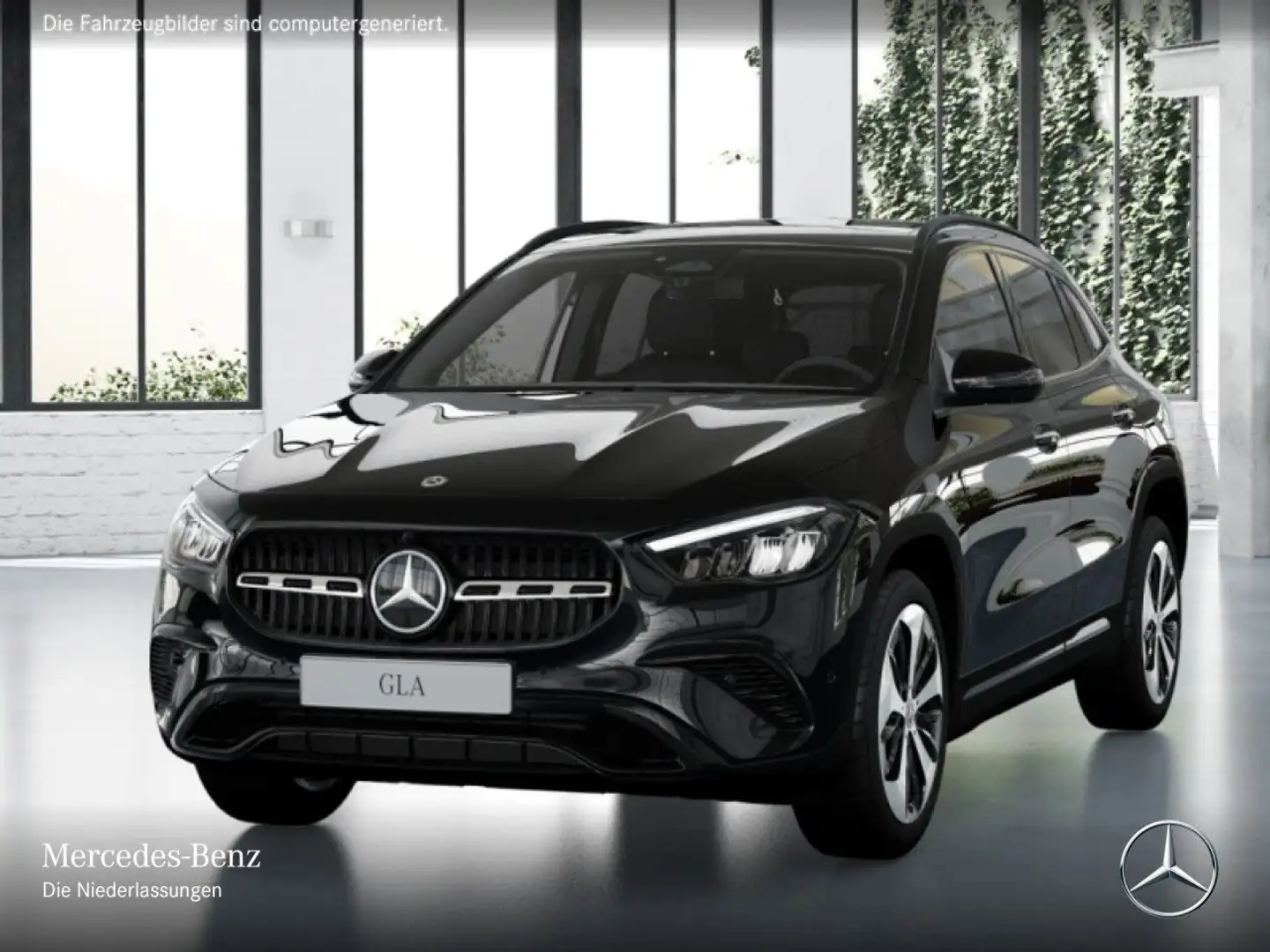 Mercedes-Benz GLA 180 PROGRESSIVE+NIGHT+PANO+360°+LED+TOTW+7G Schwarz - 2