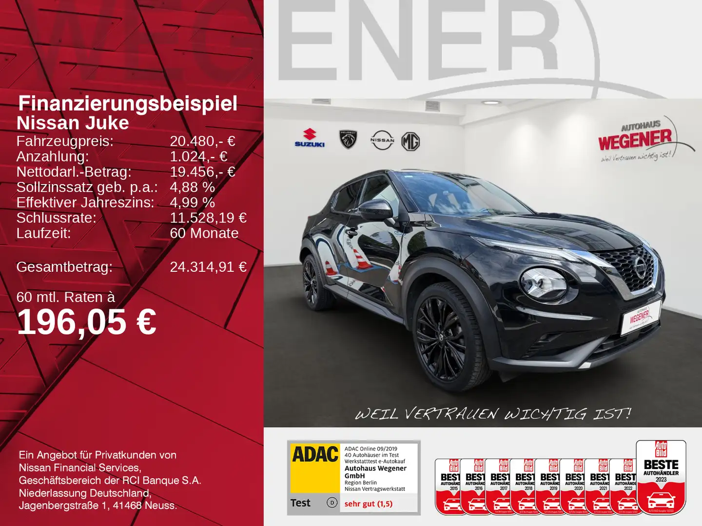 Nissan Juke JUKE 1.0 AT ENIGMA / KAMERA / ALLWETTER / LED Schwarz - 2