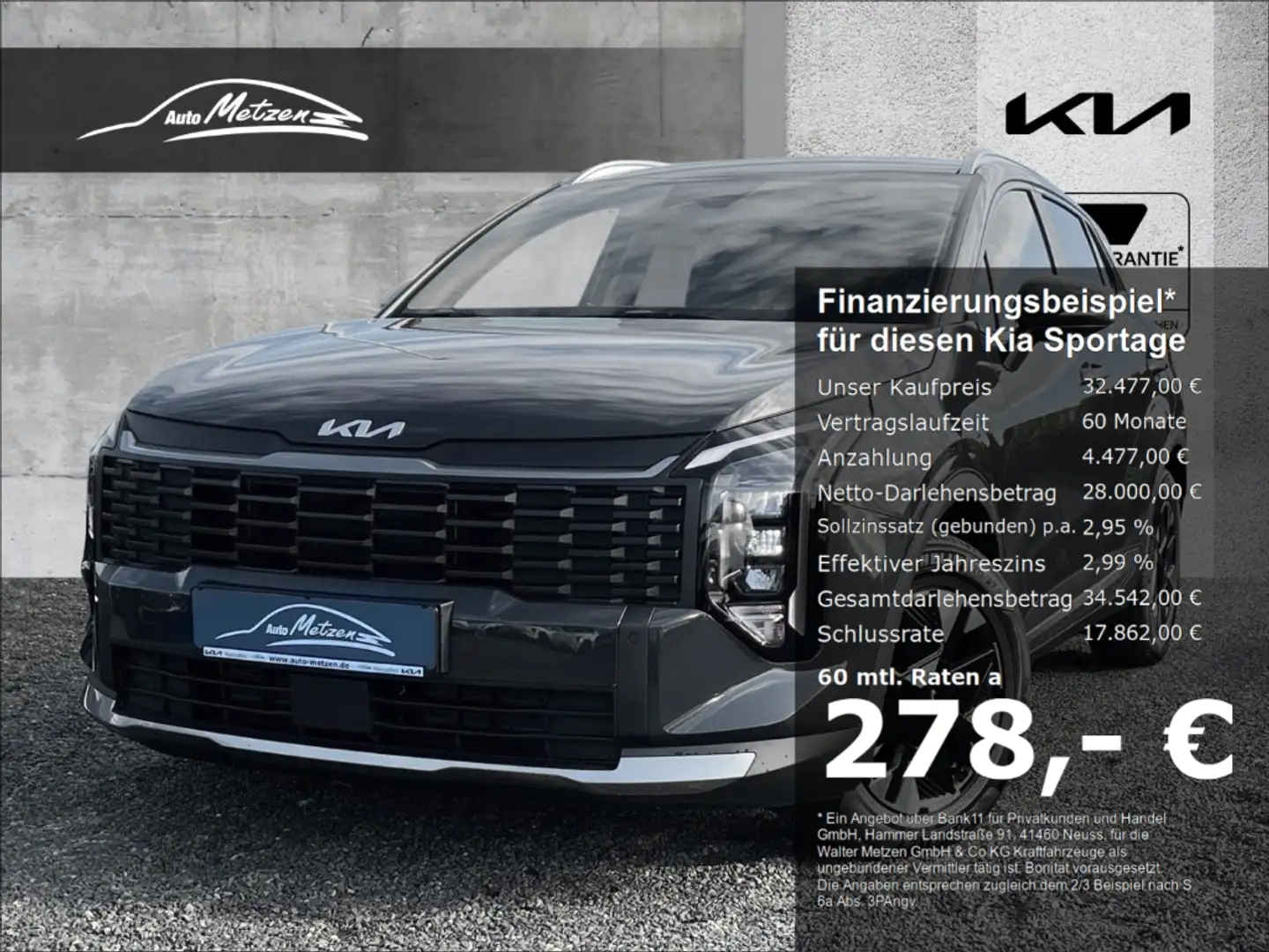 Kia Sportage 1.6 T-GDI Vision MY26 Navi DAB Kamera Grau - 1