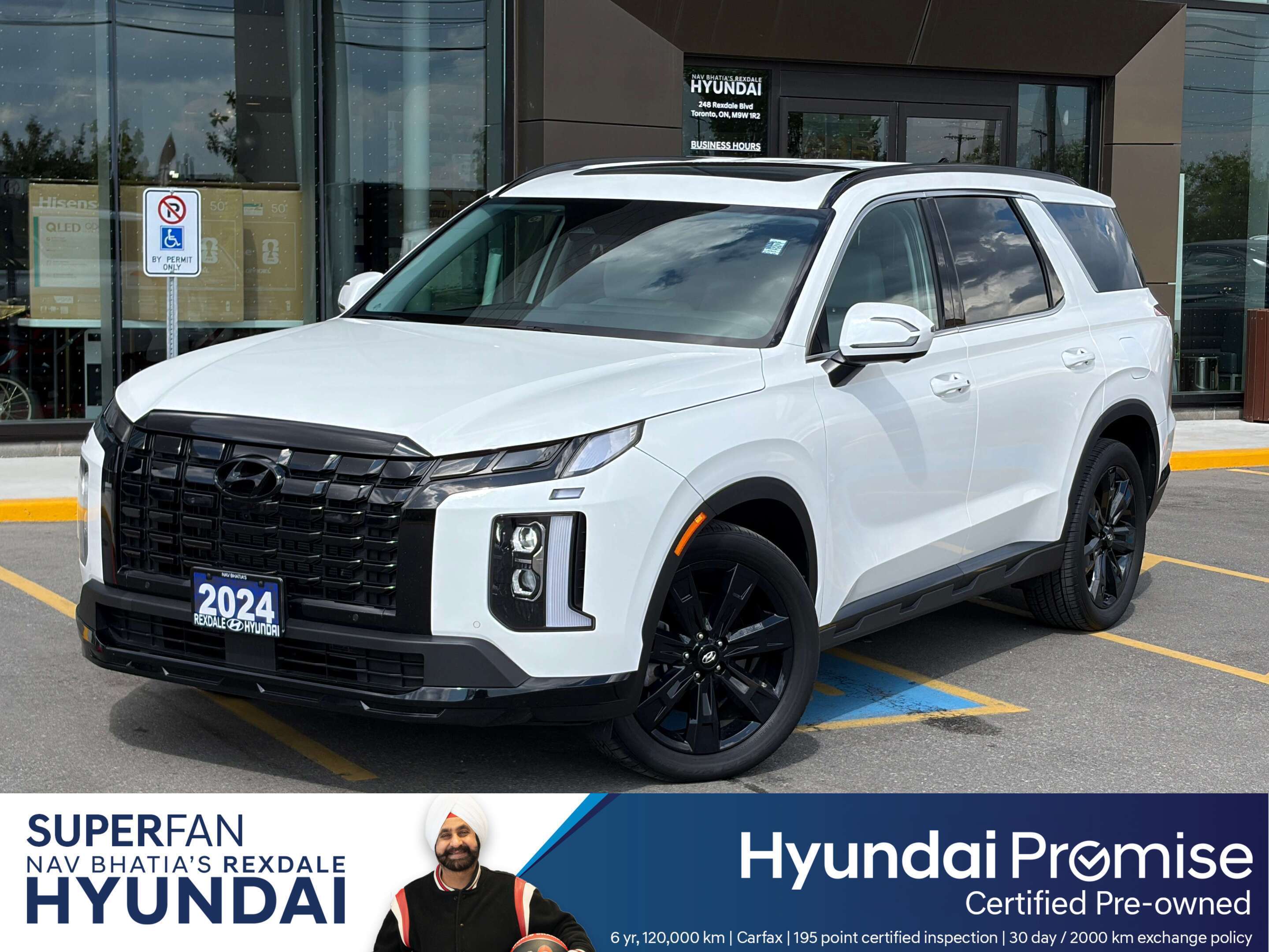 White 2024 Hyundai Palisade 8-Speed Automatic