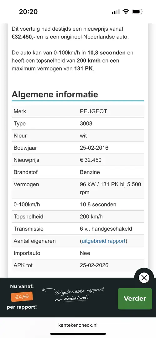 Peugeot 3008 3008 1.2 PureTech Style Wit - 1