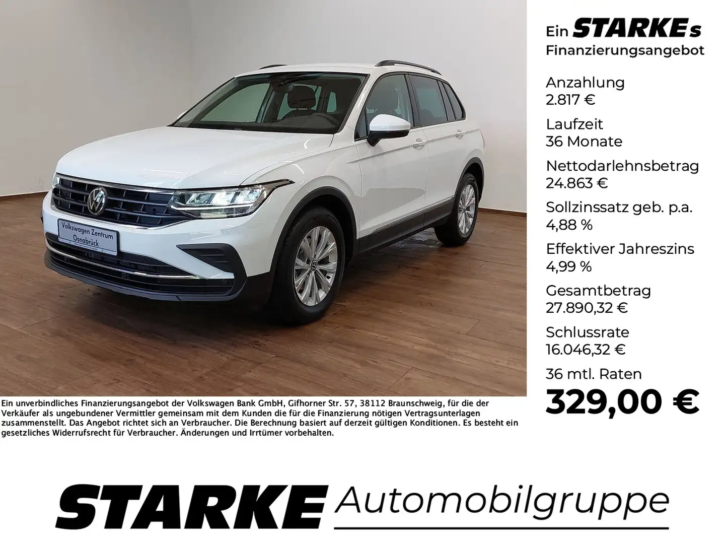 Volkswagen Tiguan 1.5 TSI DSG Life Weiß - 1