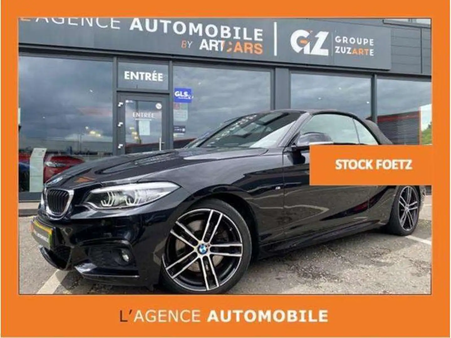 BMW 230 i Cabrio Pack M BVA GARANTIE 12 MOIS Fekete - 1