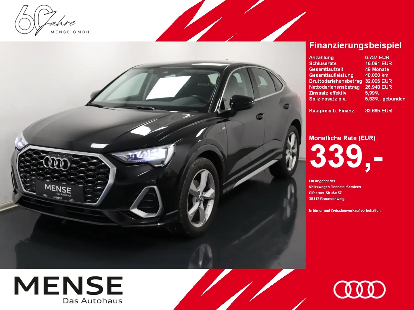 Audi Q3 Sportback 35 TDI S tronic S line |ACC|FLA|LM Noir - 1