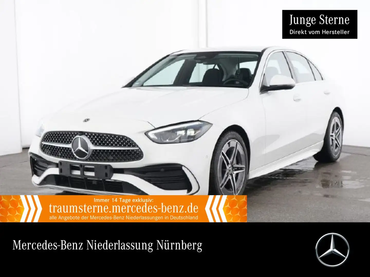 Mercedes-Benz C 200 d AMG+AHK+LED+KAMERA+TOTW+KEYLESS+9G Weiß - 1