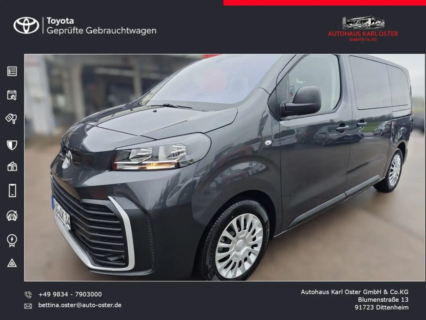 Toyota Proace 2,0-l-D-4D L1 (8-Si.) Verso Comfort Grau - 1