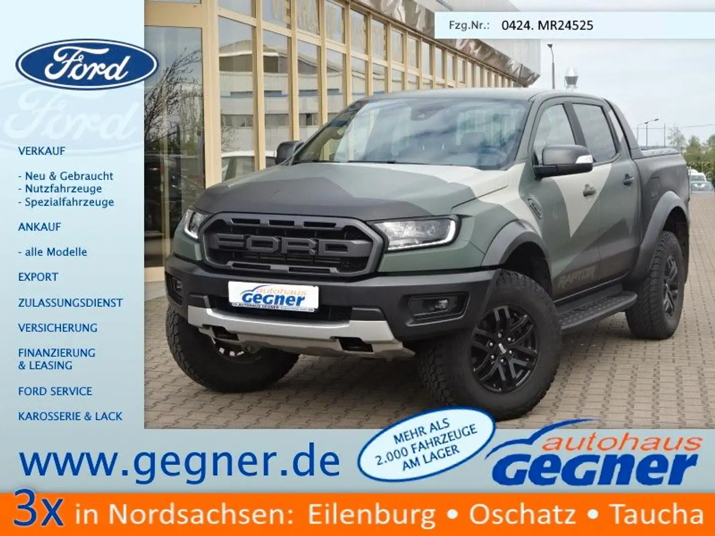 Ford Ranger 212PS Autm. Raptor 4x4 Standhzg Navi Gris - 1