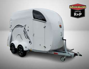 Master Vollpoly 2-Pferdeanhänger Weiß ALUFELGEN