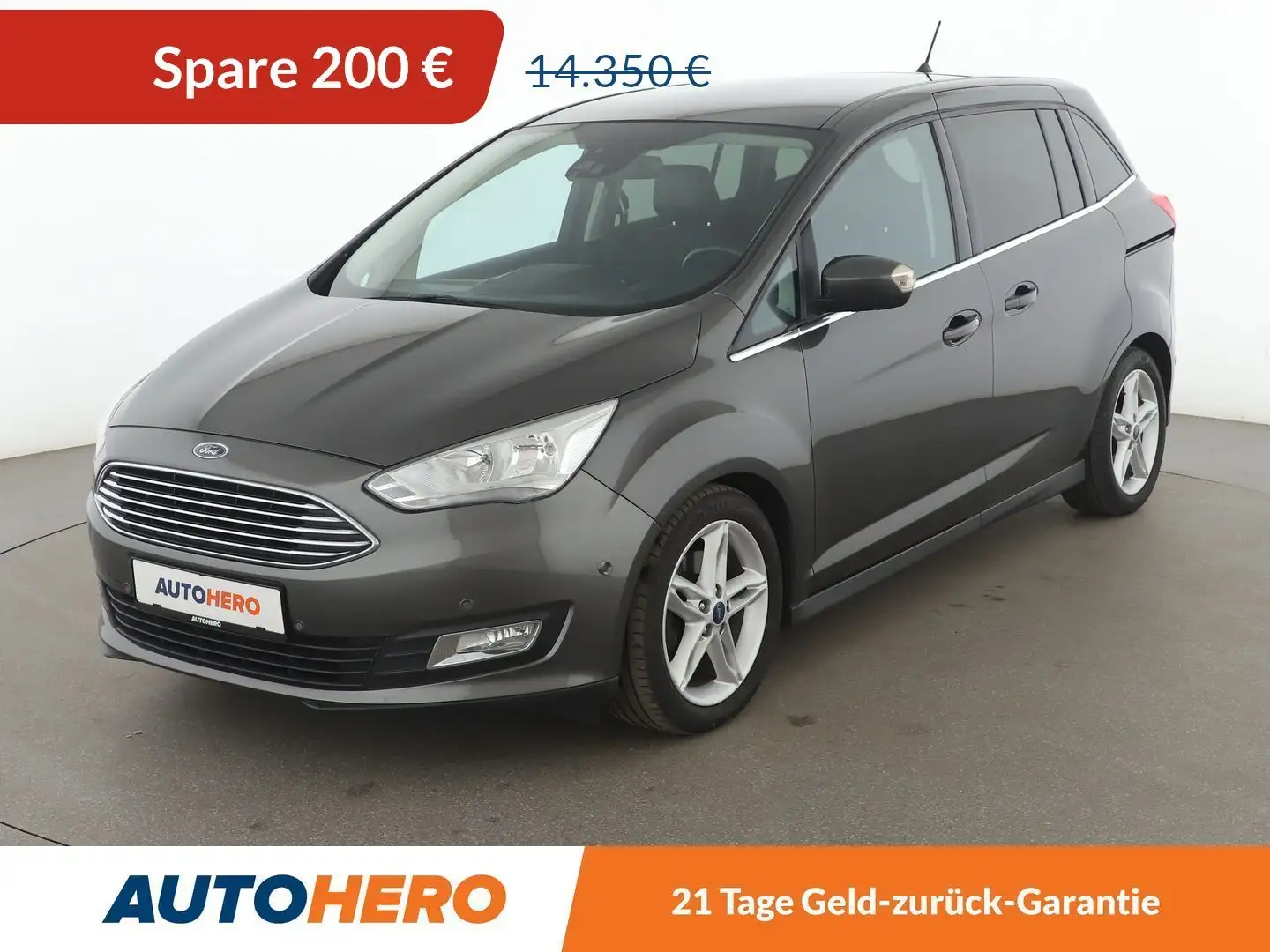 Ford Grand C-Max 1.5 EcoBoost Titanium Aut.*CAM*PDC*TEMPO* Grau - 1