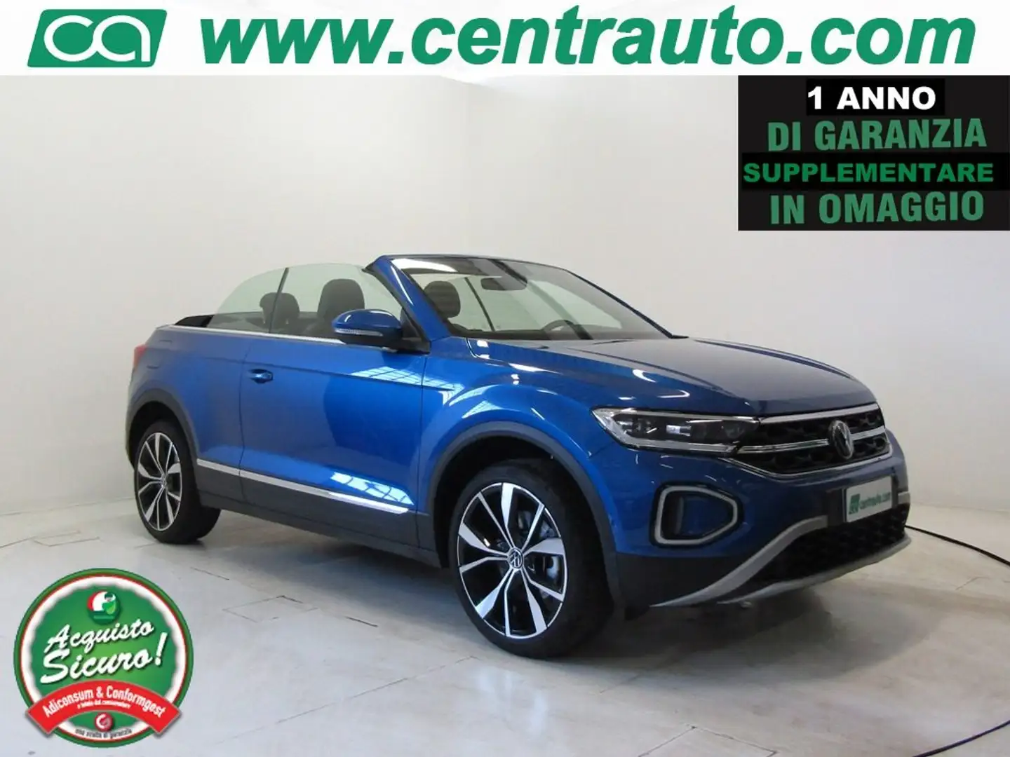 Volkswagen T-Roc Cabrio 1.0 TSI Style 3P Manuale  110CV Blu/Azzurro - 1
