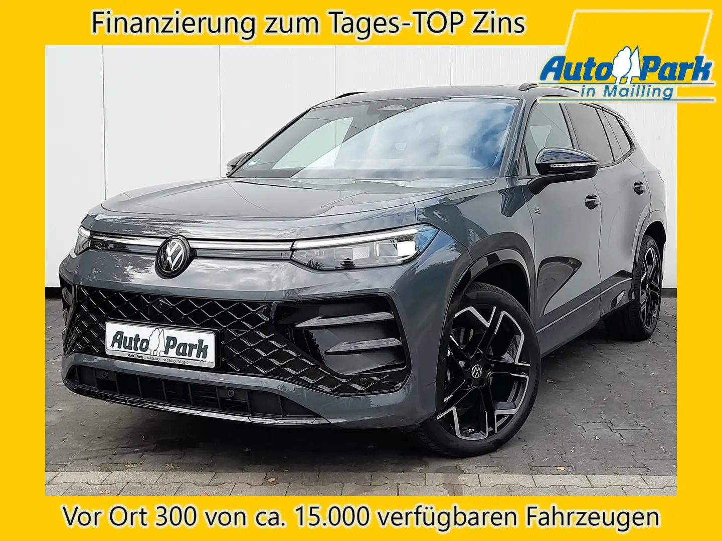 Volkswagen Tayron 2.0 TDI 4M R-Line LM 20"~HuD~PANO~AHK~H&K Grau - 1