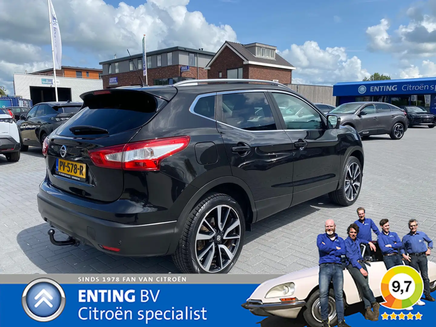 Nissan Qashqai 1.2 Tekna 360 CAMERAPAKKET, LEER PANORAMADAK NAVI Negro - 2