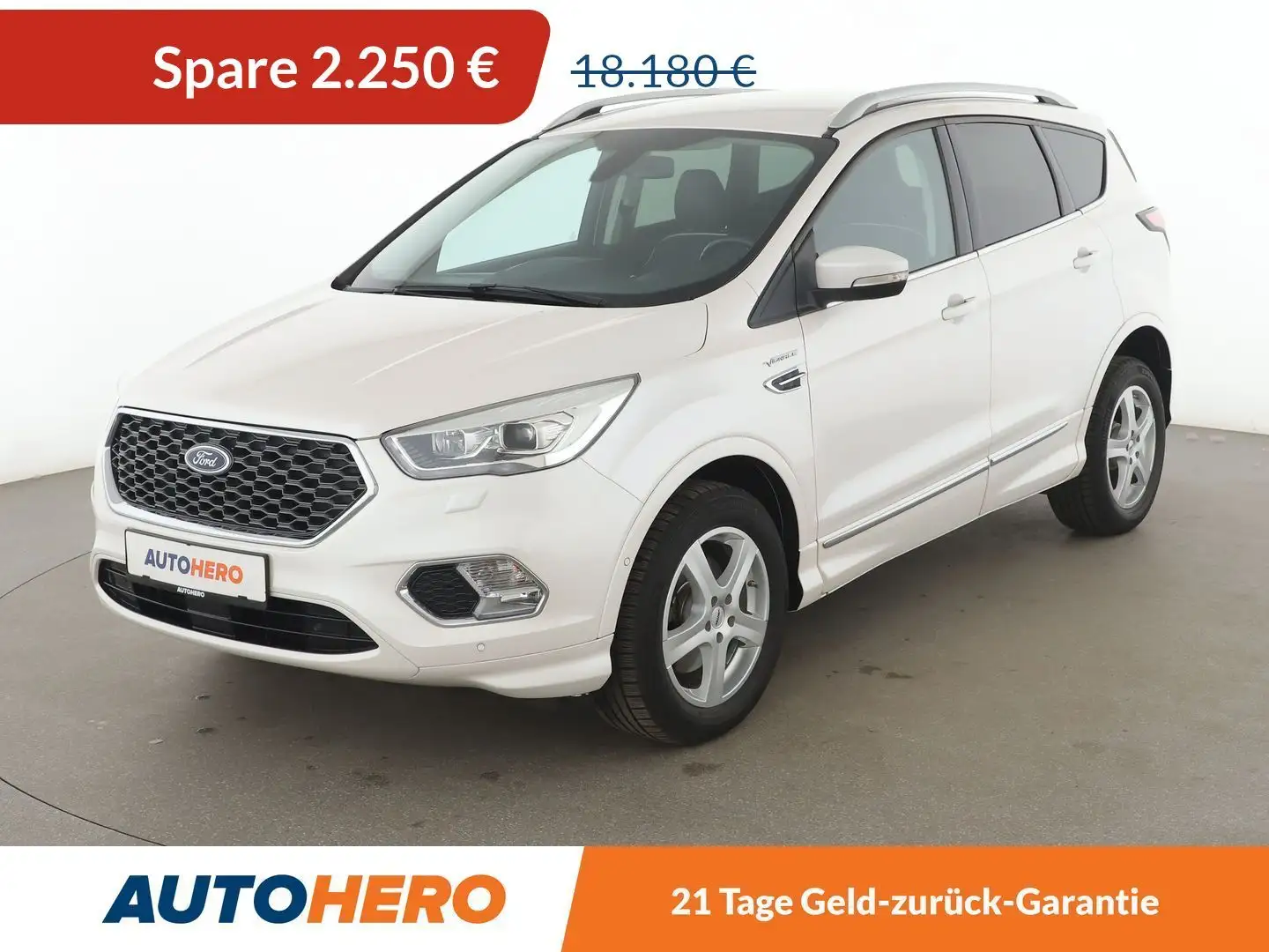 Ford Kuga 2.0 TDCi Vignale *NAVI*BiXENON*CAM*SHZ*LHZ*TEMPO* Blanc - 1