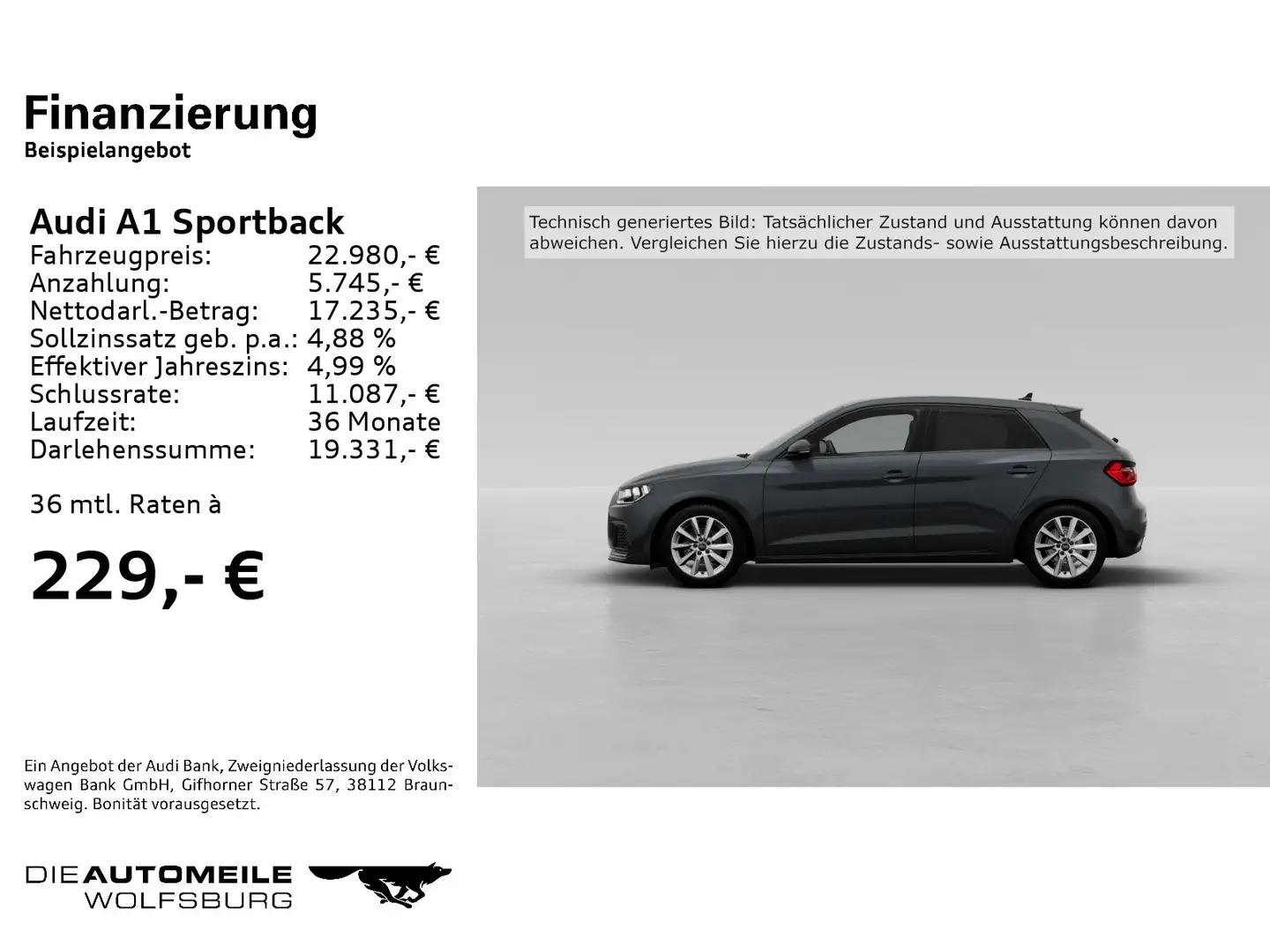 Audi A1 25 TFSI S tronic advanced LED Grau - 2