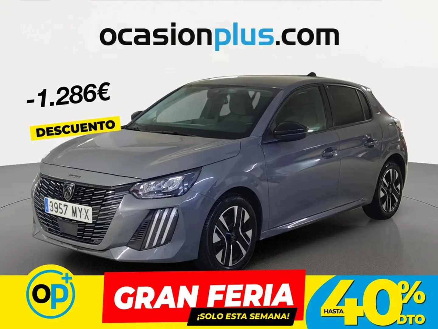 Peugeot 208 1.2 Puretech S&S Allure 100 Gris - 1