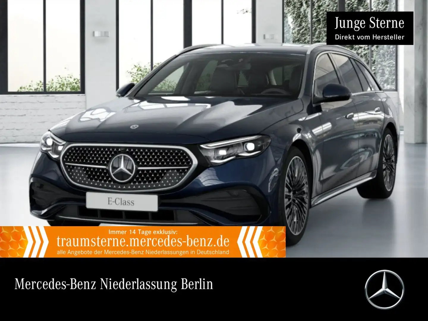Mercedes-Benz E 220 d T AMG 360° Burmester Distr. AHK Totwinkel Blau - 1