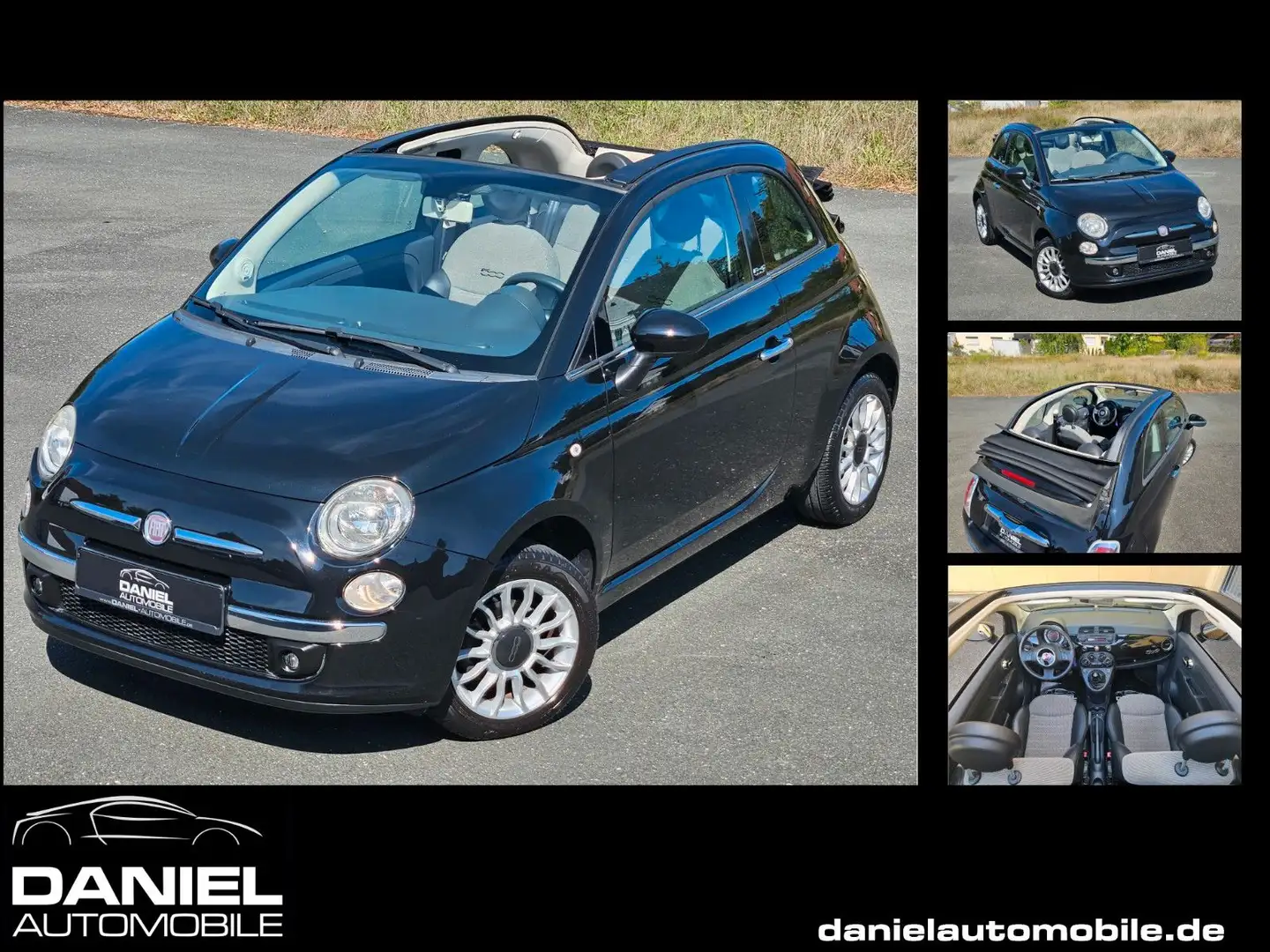 Fiat 500C Lounge+KLIMA+LEDER+ALU+101 PS+EURO 5 Schwarz - 1