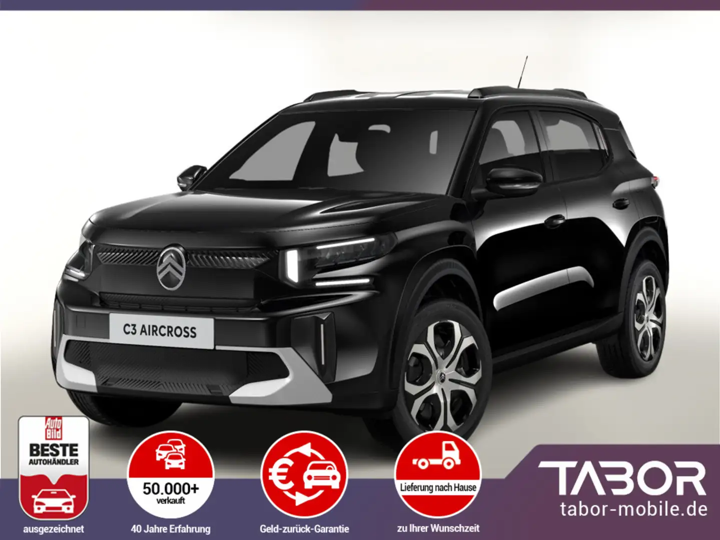 Citroen C3 Aircross Turbo 100 PLUS HUD SHZ Kam PDC Temp Negro - 1