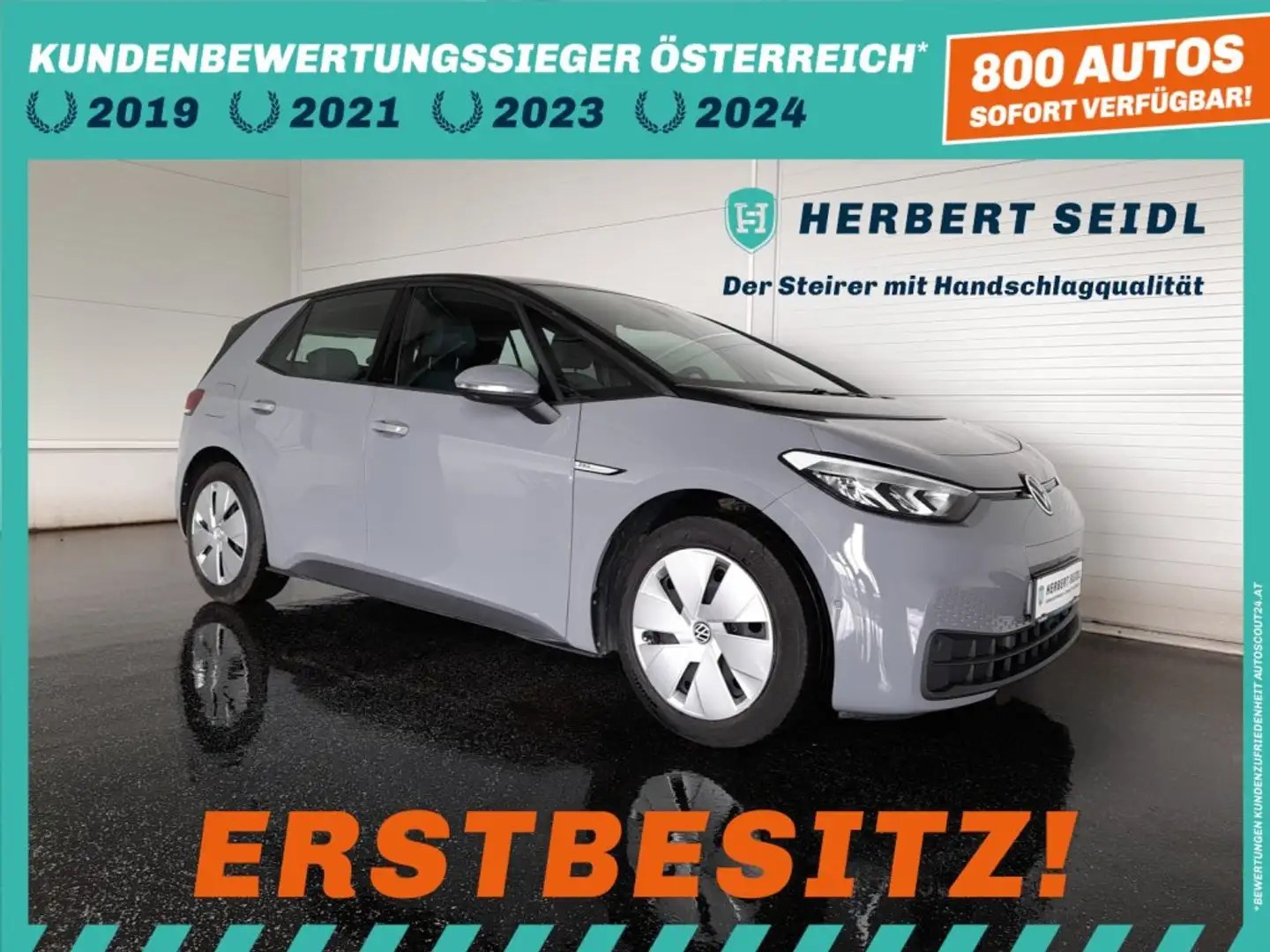 Volkswagen ID.3 PRO 58 kWh *WÄRMEPUMPE / VOLL-LED / VIRTUELL / NAVI / ACC / 360° KAMERA / KEYLESS* Grau - 1