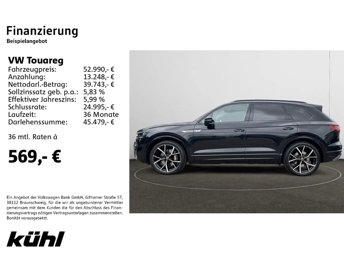 Volkswagen Touareg 3.0 TSI R-Line Navi,AHK,Pano,Luft.,Black Negro - 2