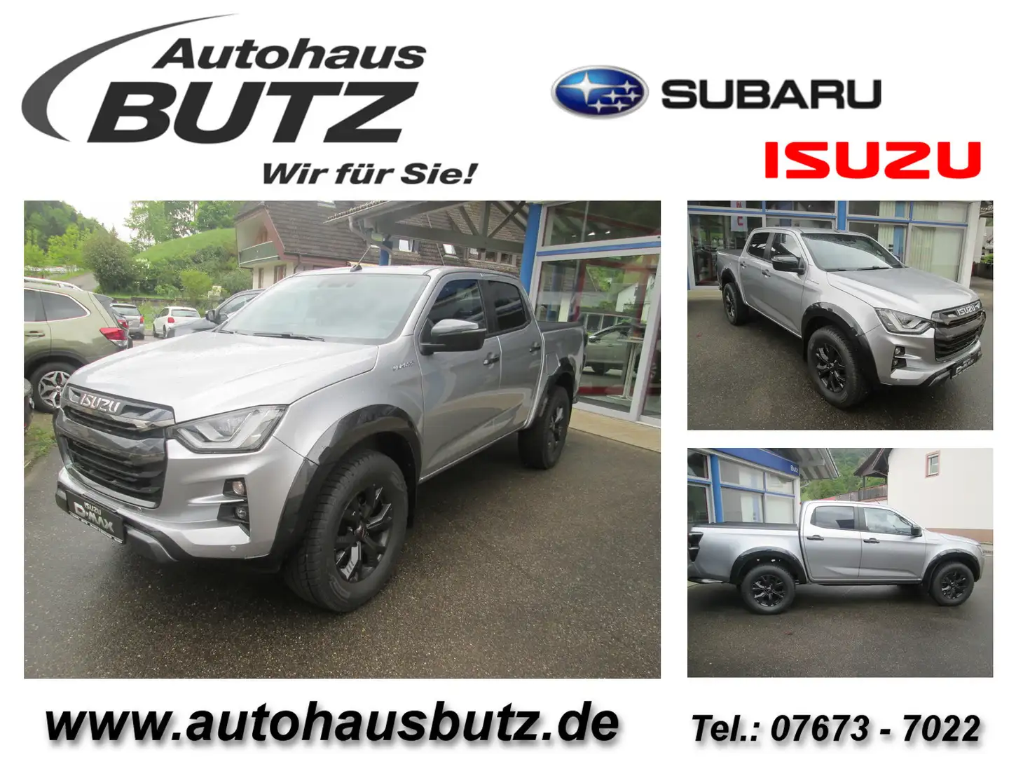 Isuzu D-Max 1.9 Double Cab 4WD V-CROSS, AHK, Laderaumrollo Argent - 1