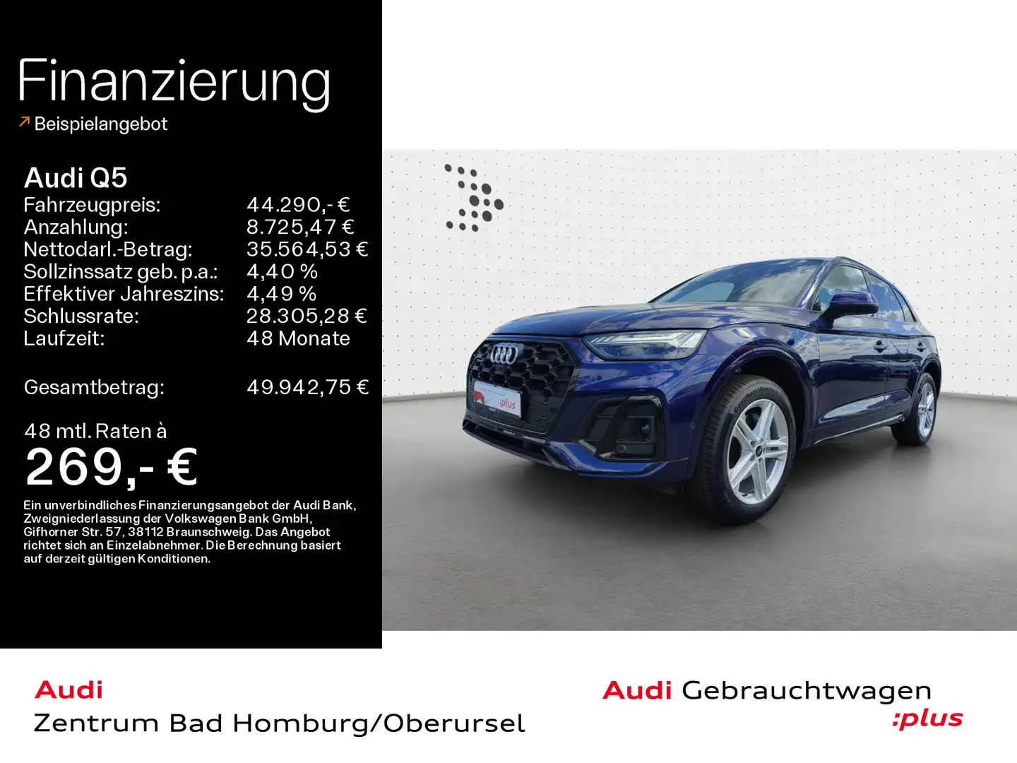 Audi Q5 45 TFSI quattro S line*Navi*Matrix*Alu*AHK*PD Azul - 1