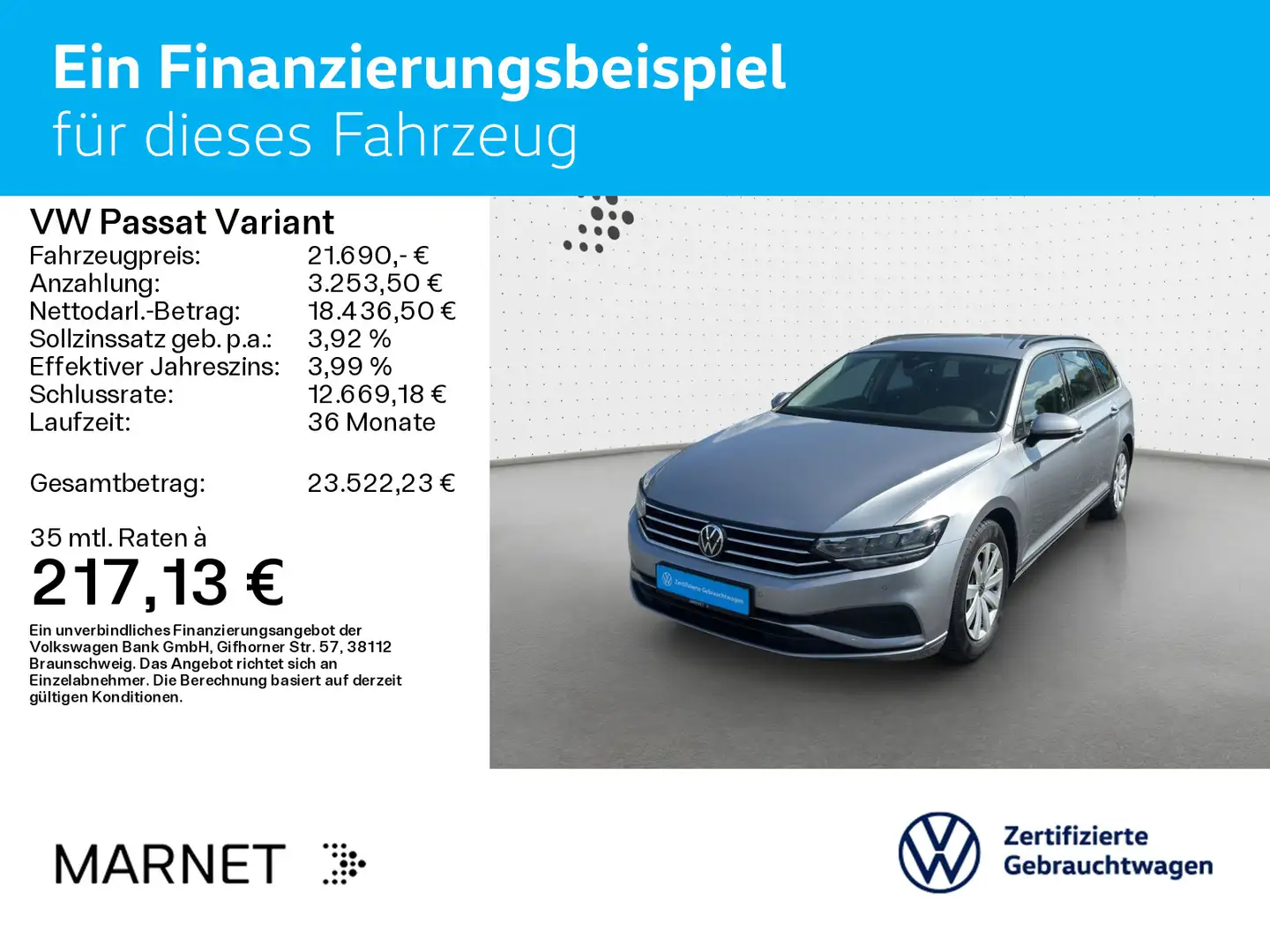 Volkswagen Passat Variant 1.5 TSI DSG Conceptline*KAM*NAVI* Argent - 2