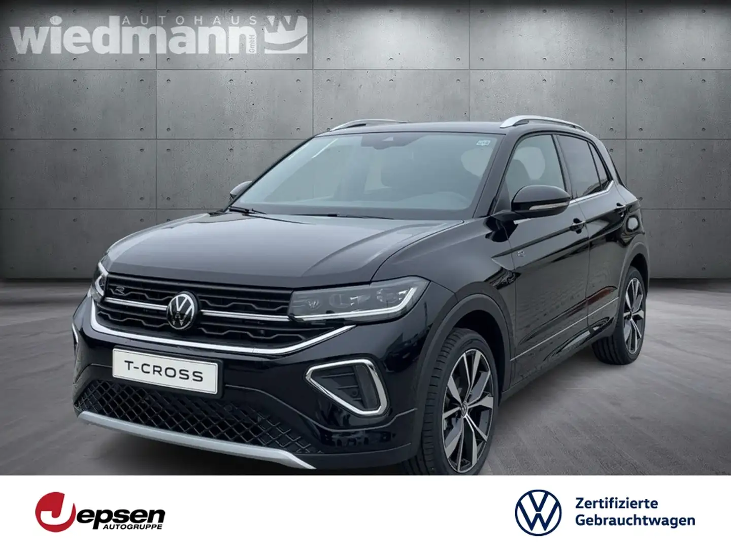 Volkswagen T-Cross R-Line 1.5 TSI DSG AHK+ACC+Navi+RearView Schwarz - 1