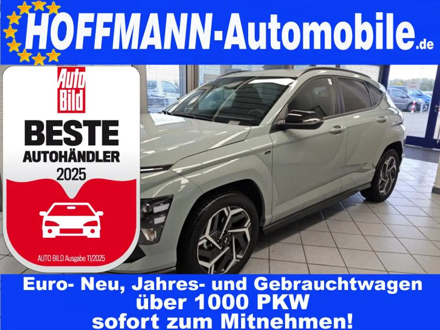 Hyundai KONA N-Line BiLED-Scheinw.,Climatr.,Sitzhzg.Navi Vert - 1