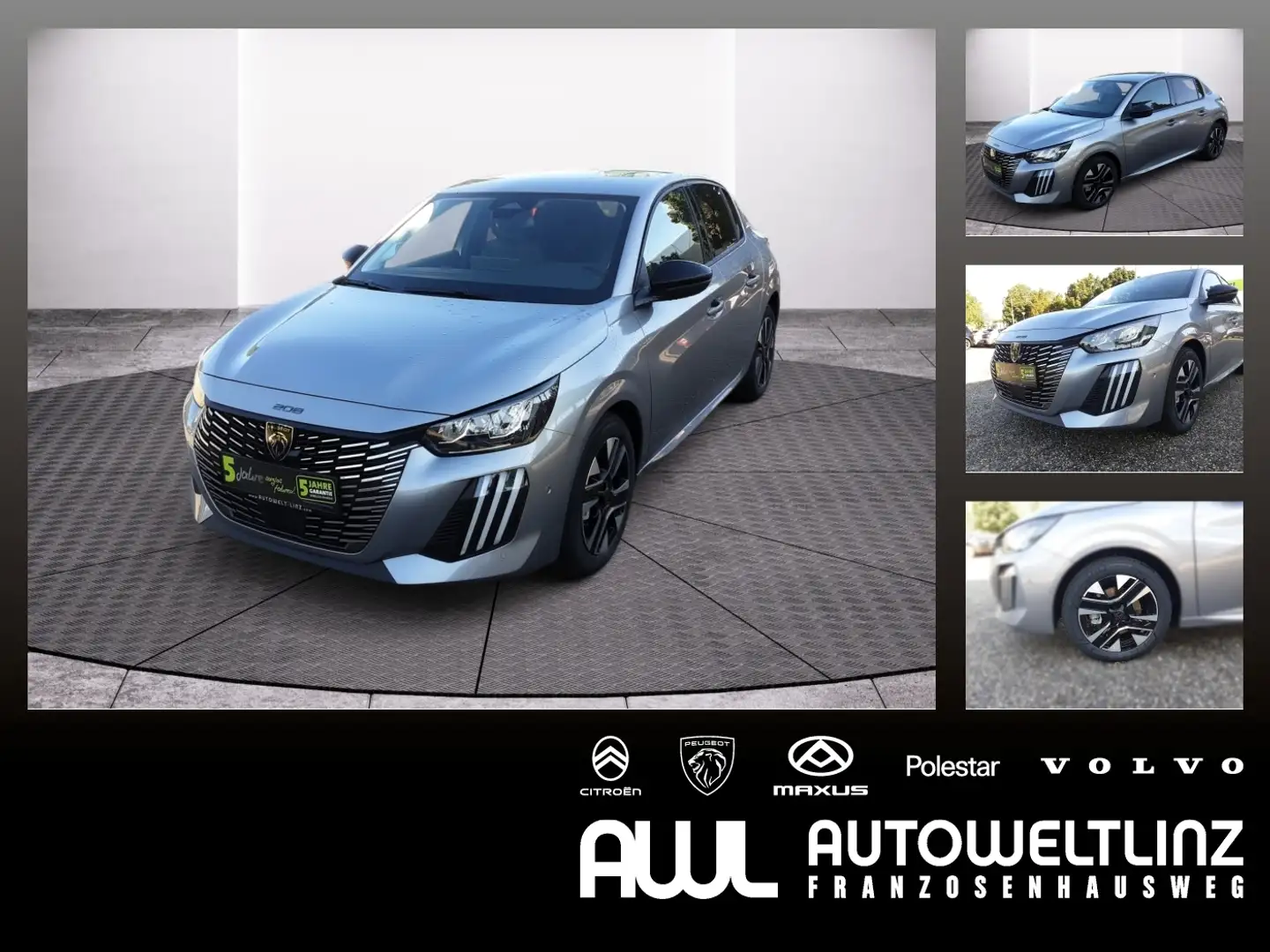 Peugeot 208 Allure PT100 3D Navi, R-Kamera, Drive P., Alu Grau - 1