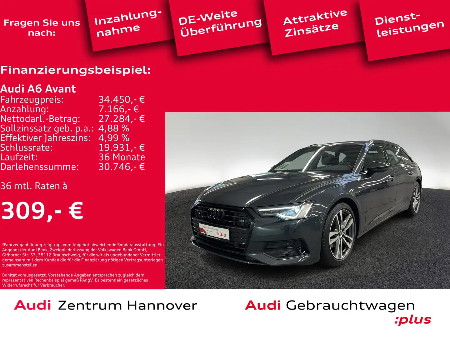 Audi A6 sport 40 TDI Matrix Kamera Navi DAB Grau - 2