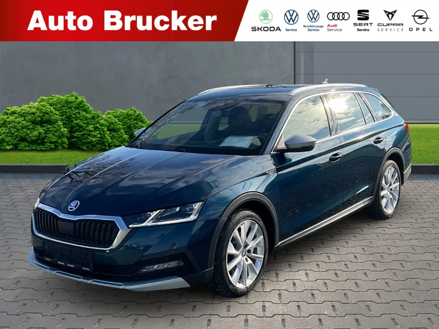 Skoda Octavia Combi Scout 4x4 2.0 TDI+Anhängerkupplung+Navi+LED Blau - 1