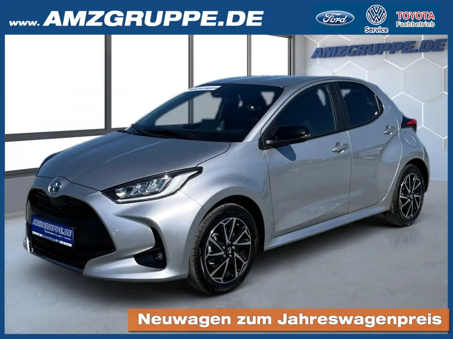 Toyota Yaris Hybrid 2ZonenKlimaauto+Teilleder+Winterpak Zilver - 1