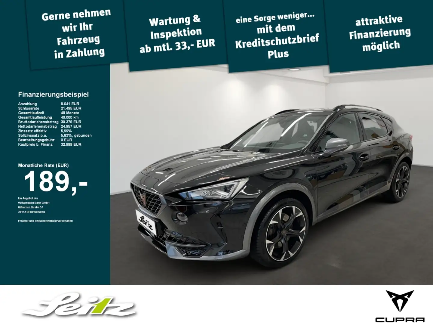 CUPRA Formentor 2.0 TSI 4Drive VZ *LED*KAMERA*NAVI* Noir - 1