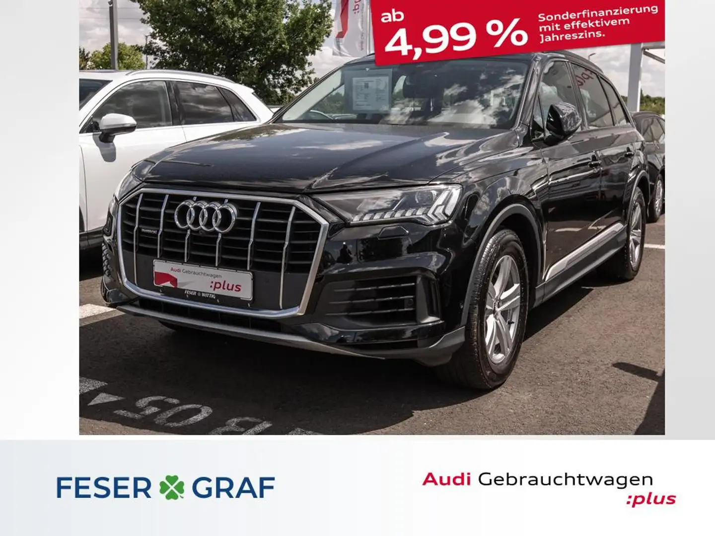 Audi Q7 50 TDI qu.,Matrix,AZV,ad.Air,Kamera,Navi+ Noir - 1