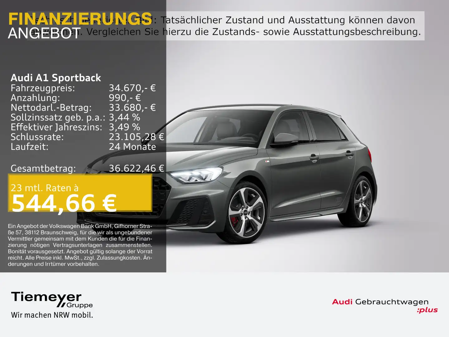 Audi A1 40 TFSI 2x S LINE LM17 OPTIK-PKT NA Grau - 1