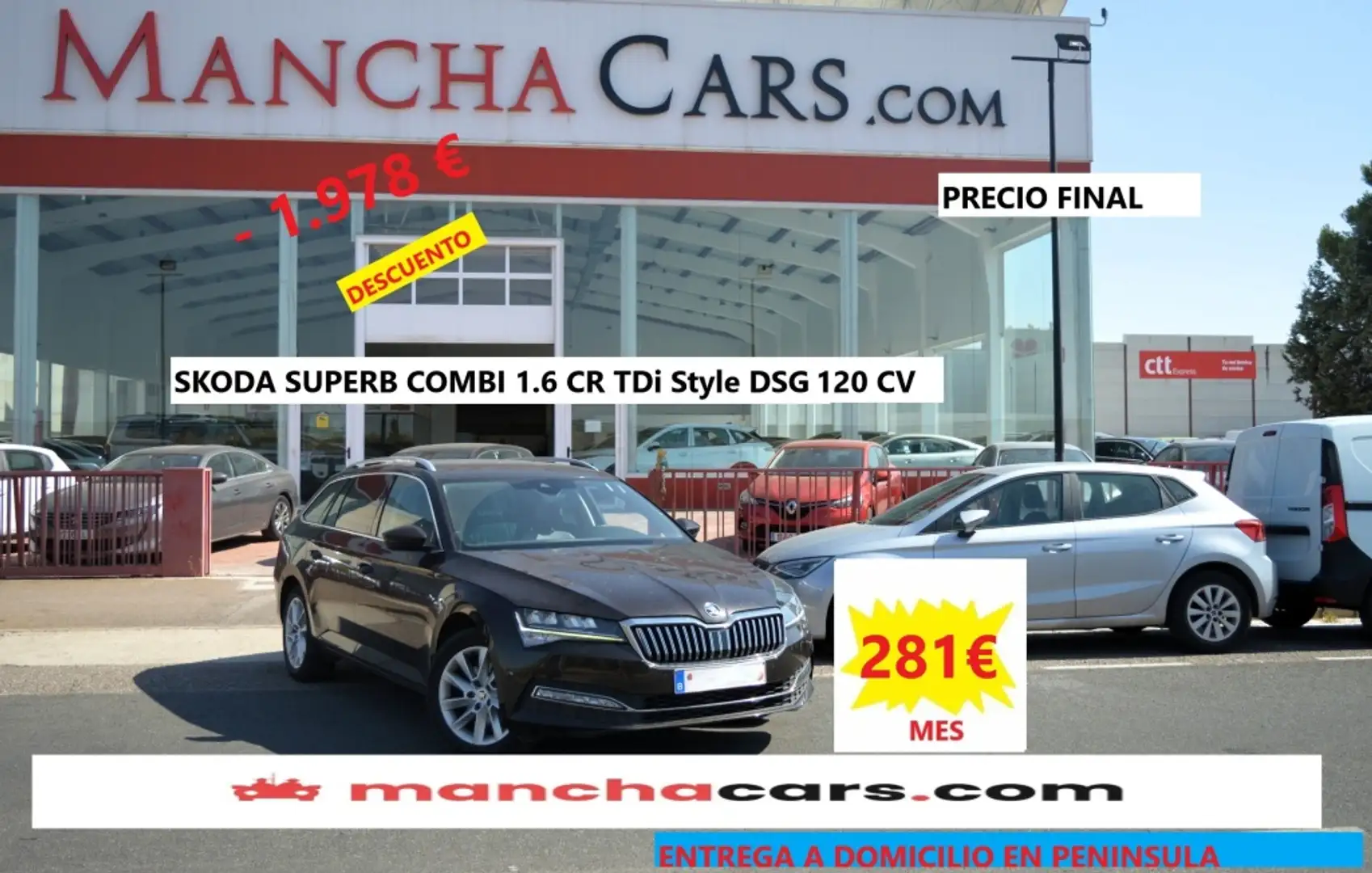 Skoda Superb 2.0TDI AdBlue Style DSG 110kW Marrón - 1