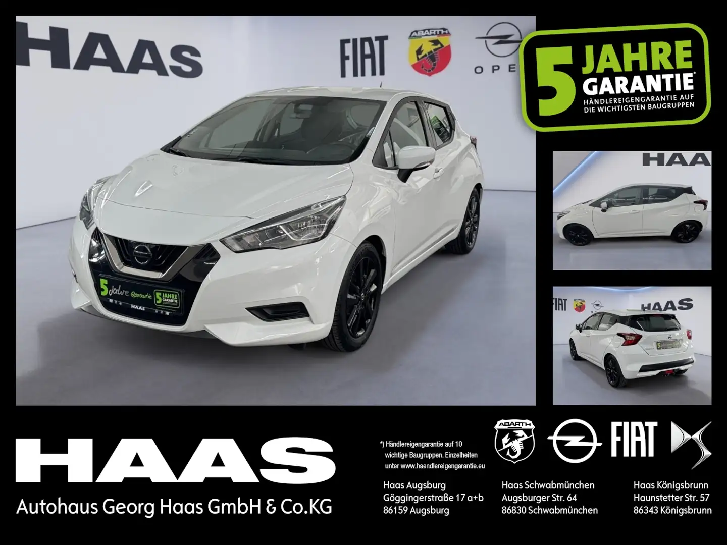 Nissan Micra 0.9 IG-T Klimaautomatik, Bluetooth, USB Wit - 1