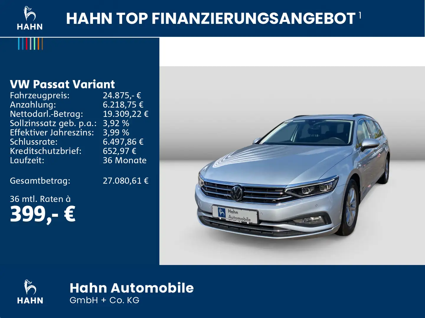 Volkswagen Passat Variant 2.0 TDI DSG Business Matrix Navi Zilver - 2