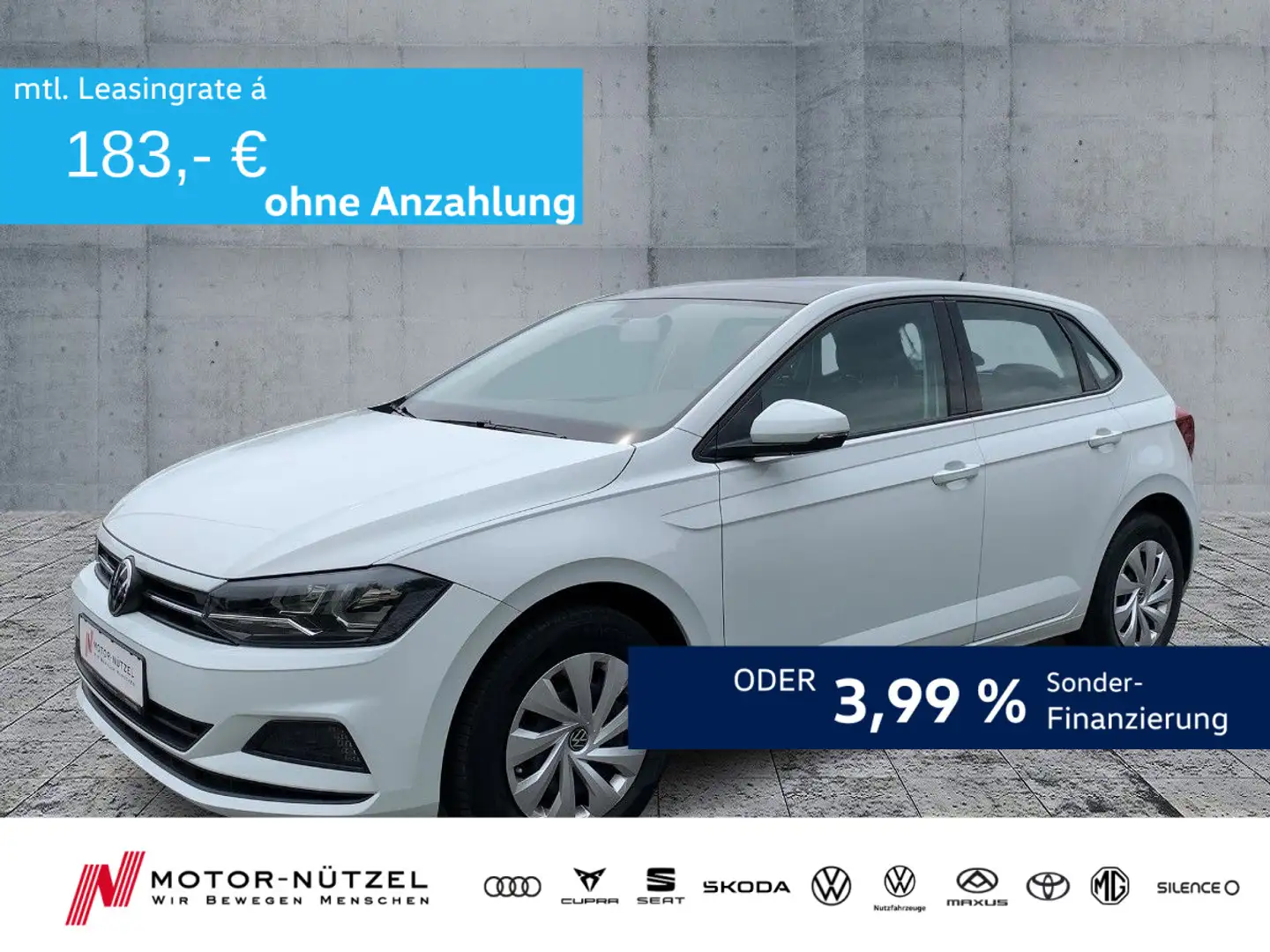Volkswagen Polo 1.0 COMFORTLINE KLIMA+PANO+SITZHEIZUNG+DAB Weiß - 1