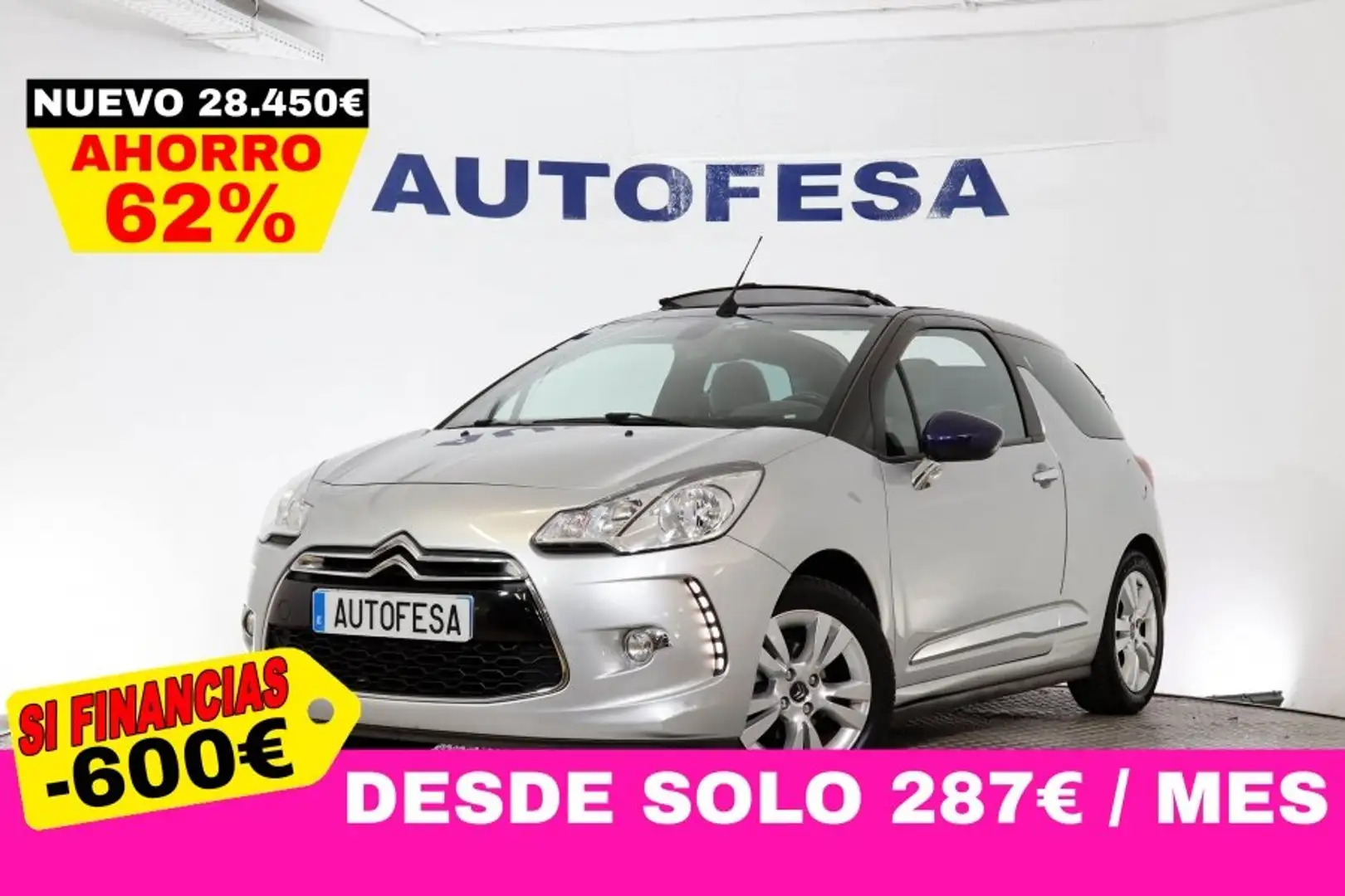 Citroen DS3 Cabriolet 1.2 Puretech So Chic 110cv S/S 2P # NAVY Gris - 1
