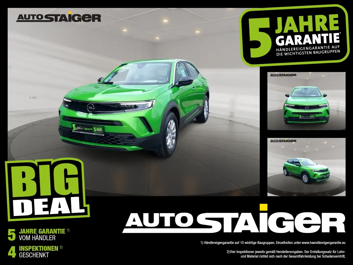 Opel Mokka 1.2 Turbo Edition Klima, SHZ, PDC, LED, Grün - 1