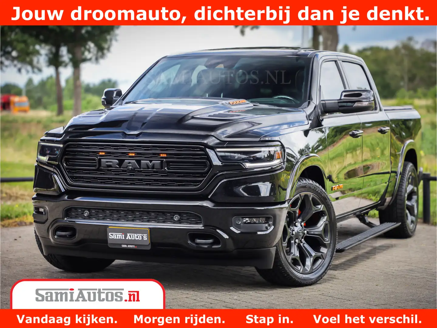 Dodge RAM 1500 LIMITED | 5.7 V8 HEMI | HUD | BOM VOL | LUCHT Zwart - 1