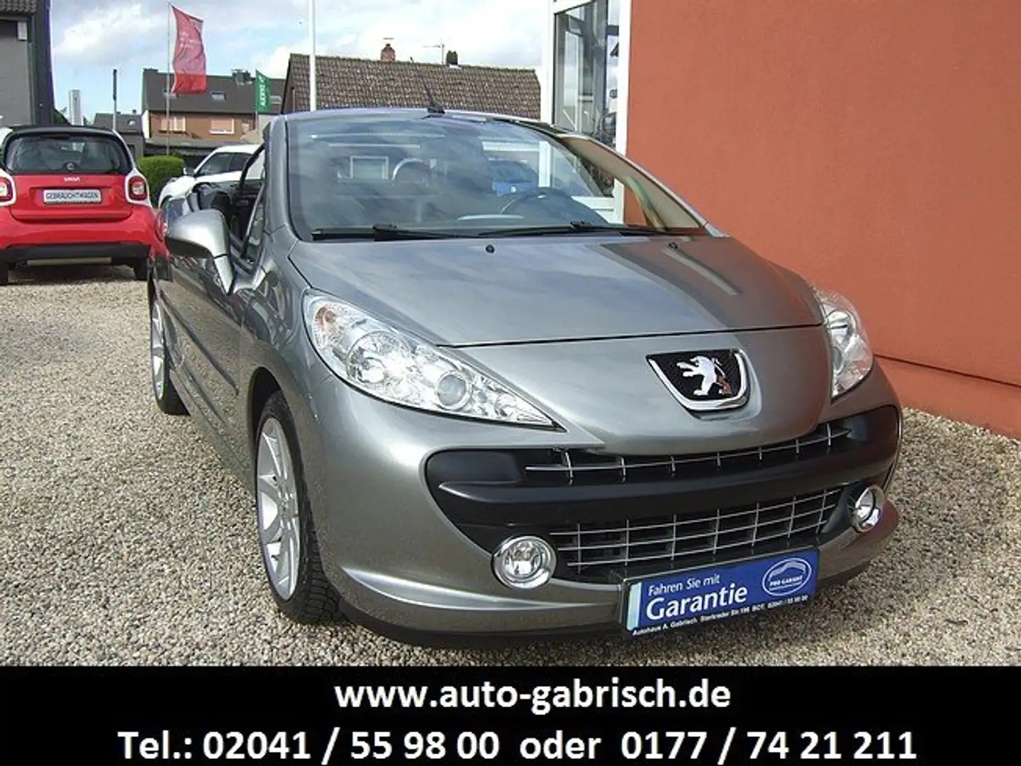 Peugeot 207 Cabrio,Roland Garros,LEDER,Sitzheizung,Klima,PDC Grau - 1