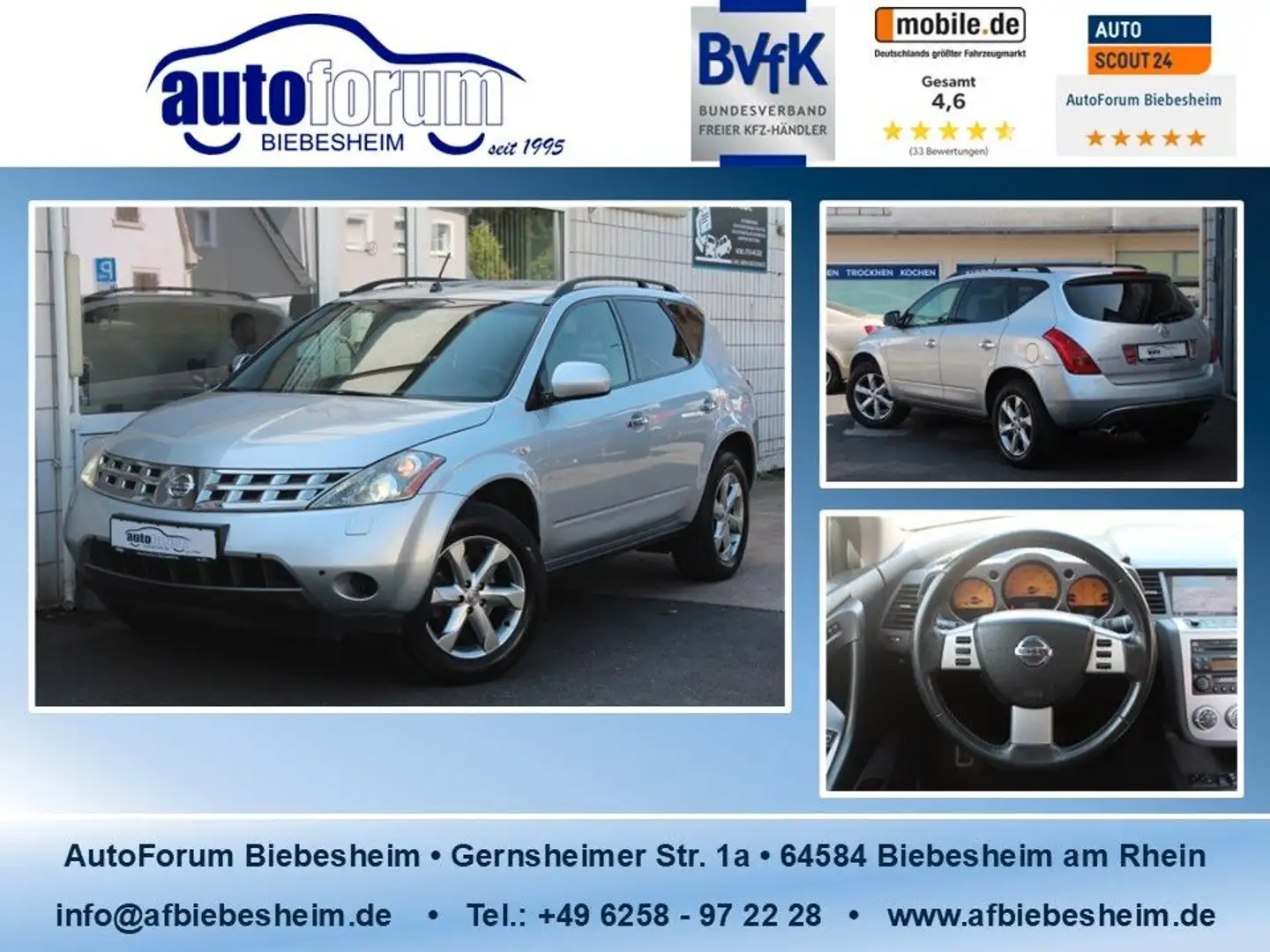 Nissan Murano 3.5 V6 Basis *Memory*Kamera*Bi-Xenon*Szh Argent - 1