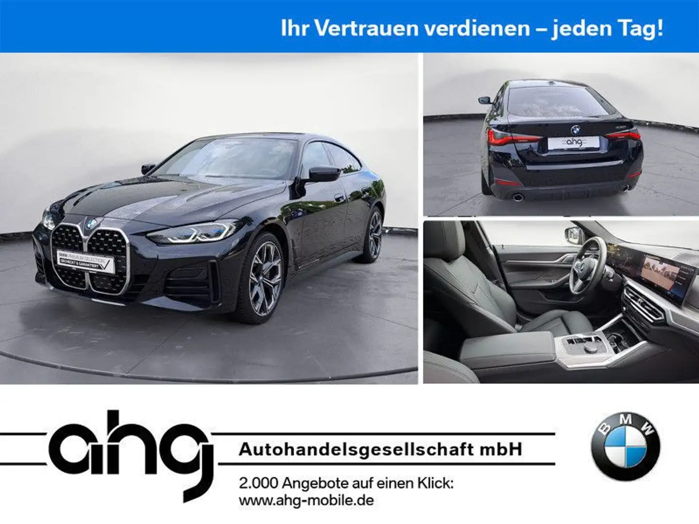 BMW 430 430iA Gran Coupe M Sportpaket Sport Aut. Glasdac Noir - 1