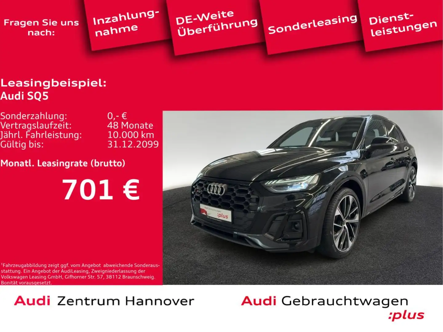 Audi SQ5 3.0 TDI quattro AHK B&O Kamera Luft Matrix Schwarz - 1