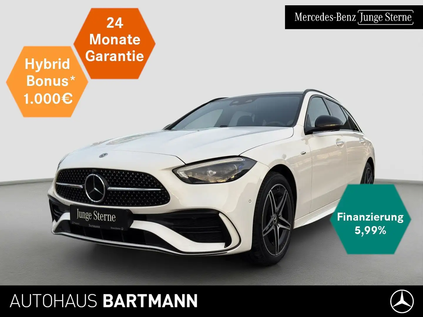 Mercedes-Benz C 300 C 300 e T AMG+PREMIUM+PANO NIGHT+DISTRONIC+360°+ Weiß - 1