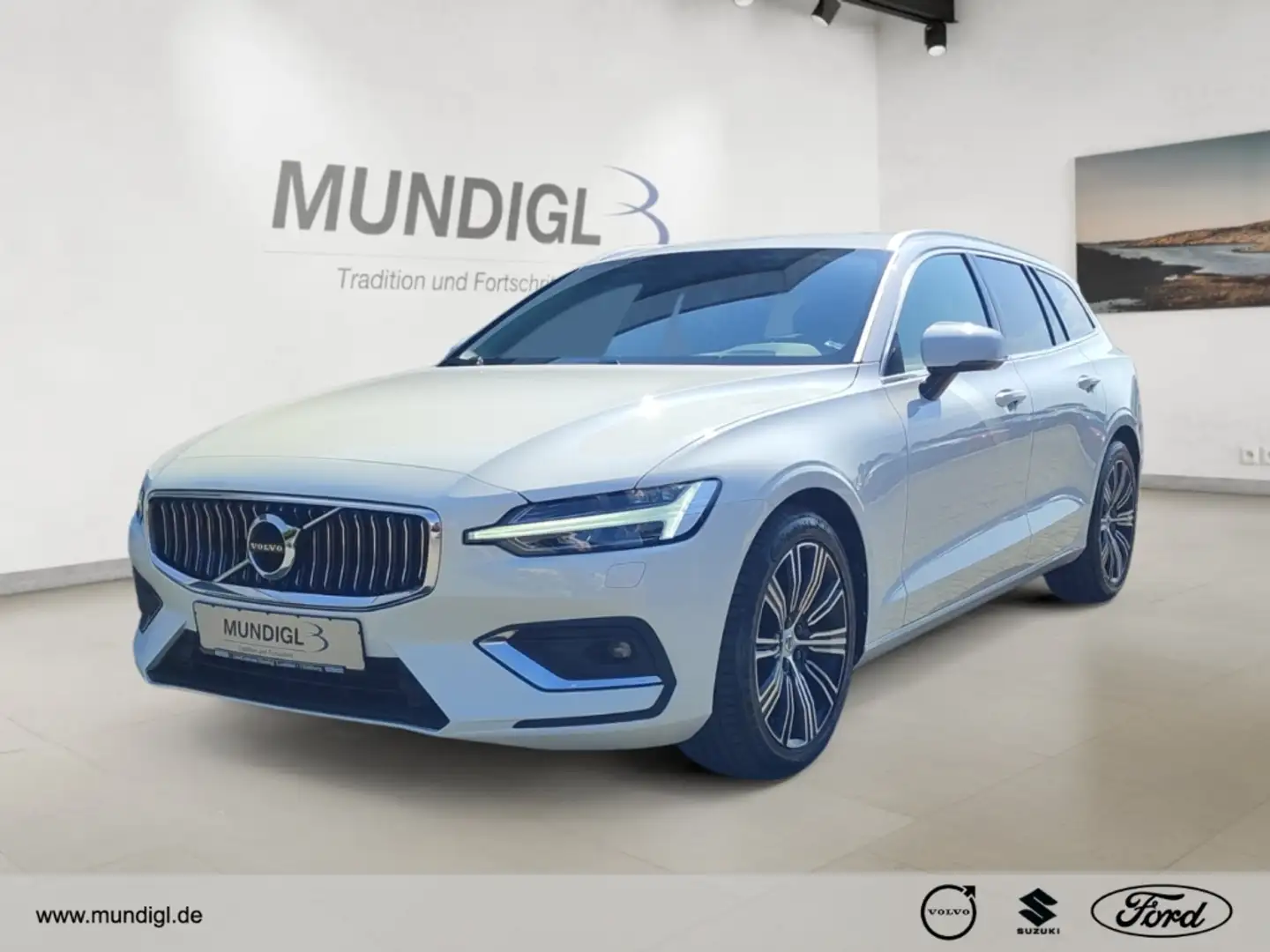 Volvo V60 Kombi Inscription D4 Navi Leder Digitales Cockpit Blanc - 1